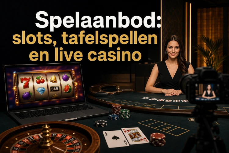 Spelaanbod: slots, tafelspellen en live casino